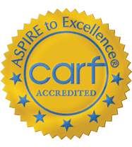 Carf Accredited Logo - Serenity Lane