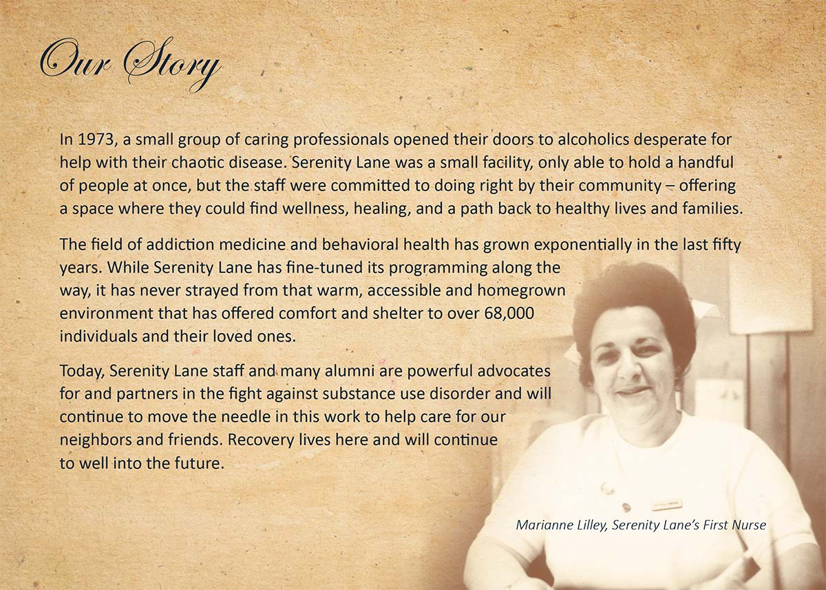 Our Story - Serenity Lane 50th Anniversary