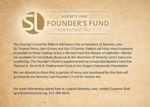 Serenity Lane Founder's Fund for Patient Aid